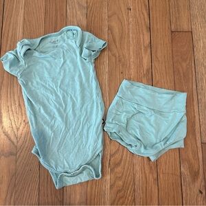 Kyte Baby Wasabi Green Bodysuit and Shorts Set